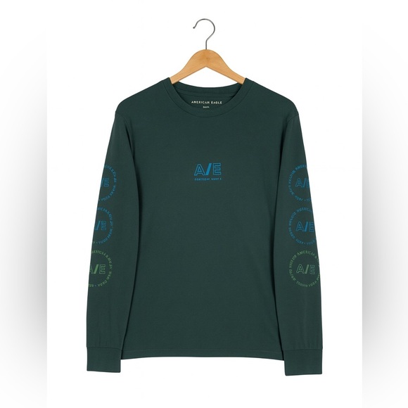 American Eagle Men’s Long Sleeve Graphic Tees (2 Pack) – Size XS - Picture 2 of 4